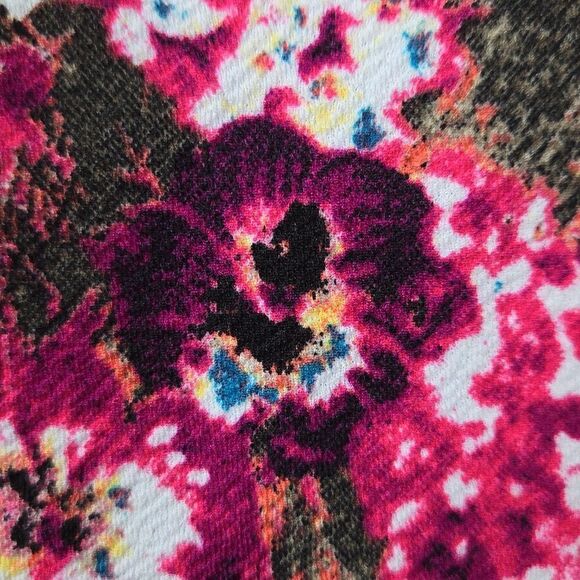 PINKBLUSH Maternity Bold Floral Fitted Bodycon Midi Dress Jacquard Knit Stretchy - Picture 4 of 10